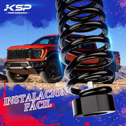 Vista 7 de KSP 2" Kits de elevación para F250 F350 1999-2022, espaciador de elevación frontal de 2 pulgadas con extensores de perno de 3/4" compatibles