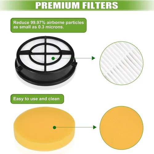 Vista 4 de Filtro de repuesto 27909 1650 compatible con borrador de pelo de mascotas Bissell Turbo Pro/Plus Febreze 27909 1650 1650A 2281 2475 2790 2817 vacío