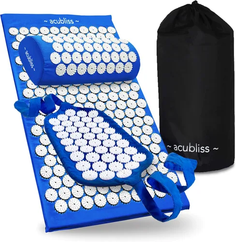 Vista 7 de Juego de regalo de 3 piezas de alfombrilla de acupresión, correa y almohada de alta calidad, 12,348 puntos de presión de acupuntura para aliviar