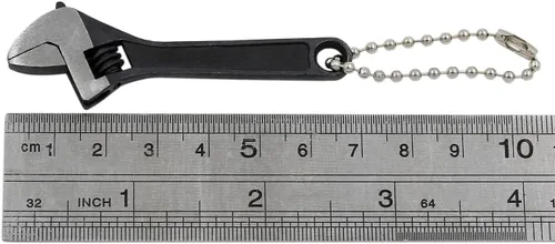 Vista 3 de Llave ajustable de tamaño mini de 2.5 pulgadas, herramienta de llave de tuerca pequeña negra de 2.5", capacidad de mandíbula de 0~10mm Jaw