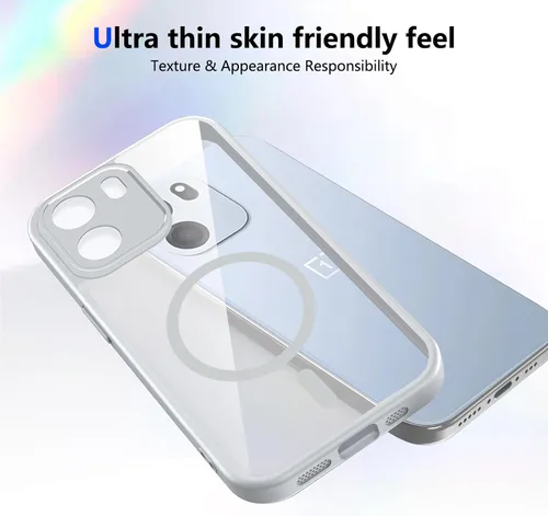 Vista 291 de Funda magnética transparente compatible con Xiaomi 17T, color negro 2 en 1 PC + TPU cubierta de teléfono a prueba de golpes, carcasa protectora