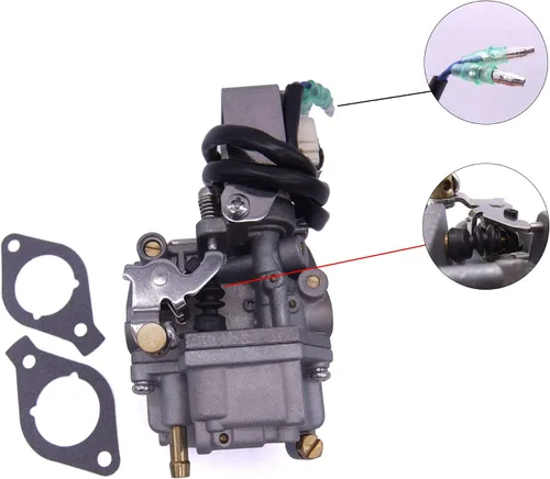 Vista 7 de SouthMarine Motor de barco 6AH-14301-00 6AH-14301-01 carburador Assy y 6AH-13646-00 juntas (2 piezas) para motor fuera de borda Yamaha 4-Stroke F20