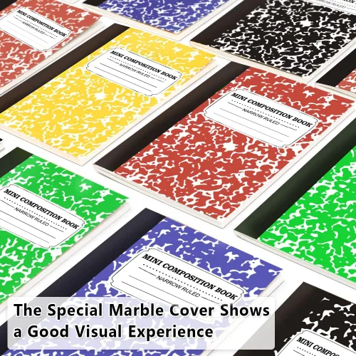 Vista 3 de feela Paquete de 120 mini cuadernos de composición a granel, lindo bloc de notas de composición de bolsillo, cuadernos pequeños para estudiantes