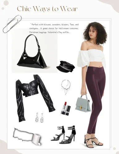 Vista 7 de Tapata Leggings de piel sintética de 252729 pulgadas para mujer, cintura alta, pantalones pequeños para entrenamiento
