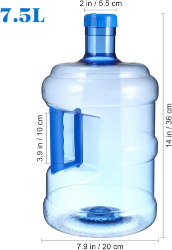 Vista 3 de Wakauto Jarra de agua de plástico reutilizable de 2 galones para senderismo