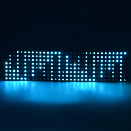 Vista 6 de 8x32 Panel de matriz LED 256 píxeles WS2812B Panel LED digital flexible direccionable individualmente a todo color DC5V