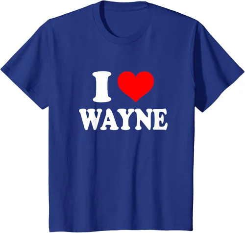 Vista 35 de Wayne - Camiseta I Heart Wayne - I Love Wayne, Negro, S