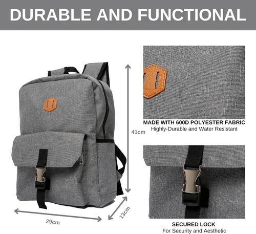 Vista 4 de Cango MOCHILA SIGNATURE, Gris, Mochilas Daypack