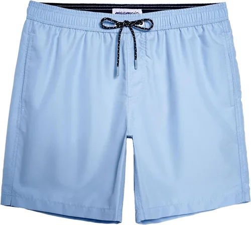 Vista 24 de maamgic Traje de baño para hombre, de secado rápido, con forro de malla, divertido traje de baño de 7 pulgadas Raya azul