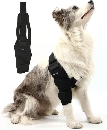 Vista 8 de Codera de perro para codo y hombro de mascotas para artritis de codo, displasia, callos de codo, codo para pierna delantera, protector de codo