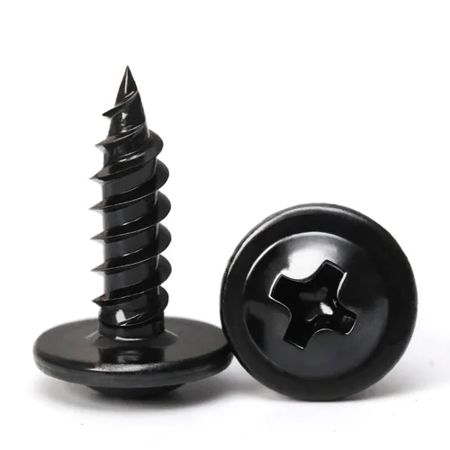 Vista 11 de Tornillos de madera negra, #8-32 Kit surtido de tornillos de 155 piezas Phillips modificada cabeza de armadura de madera tornillos de metal rápido