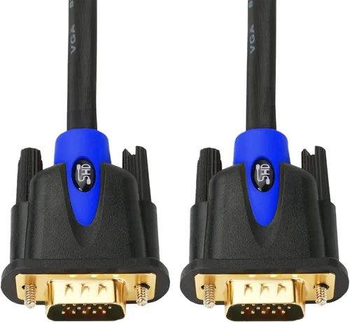 Vista 7 de SHD Cable VGA, VGA a VGA HD15 Cable de monitor para PC portátil TV proyector-3 pies