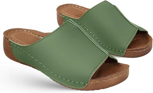 Vista 16 de Sandalias ortopédicas para mujer con soporte para el arco, cómodas sandalias ortopédicas de verano con puntera abierta