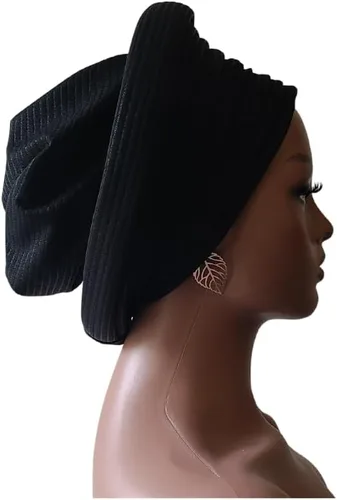 Vista 2 de ADEPAPLUS Handmade African Turban Gele Headwrap (One Size Fits Most Heads), Handmade African Head Wrap, Already Made, Colorful Head Tie For Women