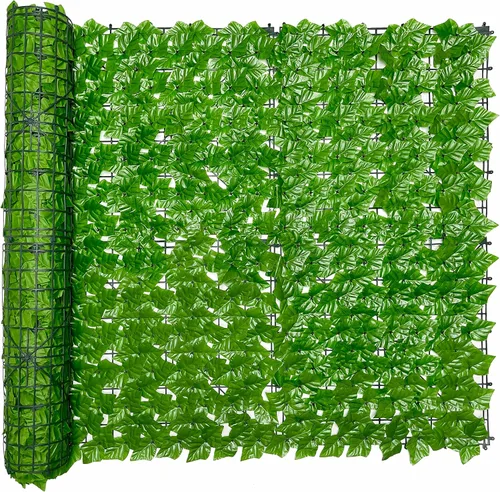 Vista 11 de Bybeton Pantalla de Cerca de Privacidad de Hiedra Artificial - 40" X 80" Anti-UV Hojas Falsas Enredaderas - Privacidad para Patio Balcón, Jardín