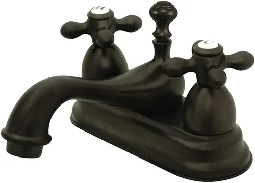 Vista 10 de Kingston KS3607AX - Grifo de baño central de 4 pulgadas, latón cepillado Cobrizo cepillado