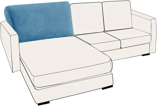 Vista 60 de UNBBRRL Fundas de cojín de asiento para sofá, elásticas, funda de cojín individual para sofá, fundas de cojín para sofá, fundas de héroe protegen