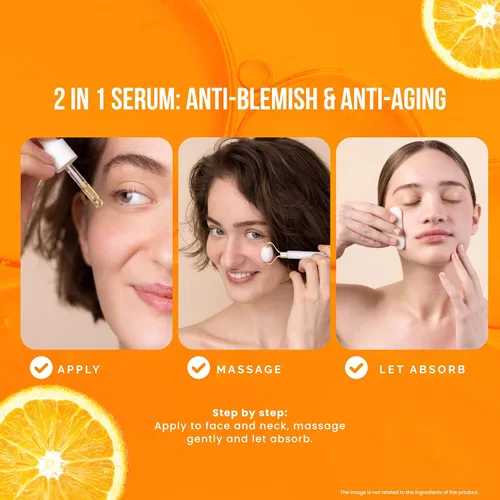 Vista 4 de Pili - Suero de vitamina C con niacinamida y silicio orgánico – Suero facial iluminador, hidratante y antienvejecimiento para todo