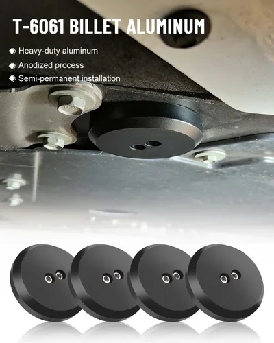 Vista 3 de Samman Corvette Jack Pucks - Adaptador de aluminio compatible con Chevrolet Corvette C5 C6 C7 C8, almohadillas de elevación sin enjuague compatibles