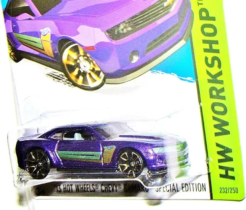 Vista 2 de Hot Wheels, 2015 HW Workshop, '13 Hot Wheels Chevy Camaro Edición Especial [Púrpura] 232/250