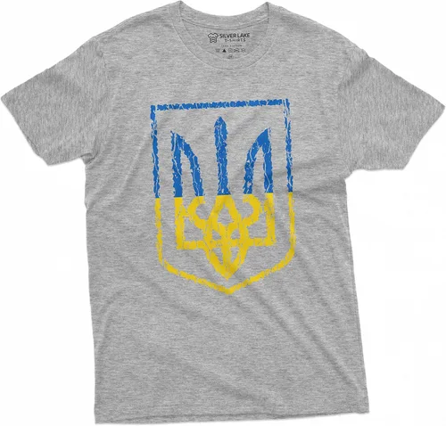Vista 5 de Ukraine Trident - Camiseta para hombre diseño de escudo de armas ucraniano