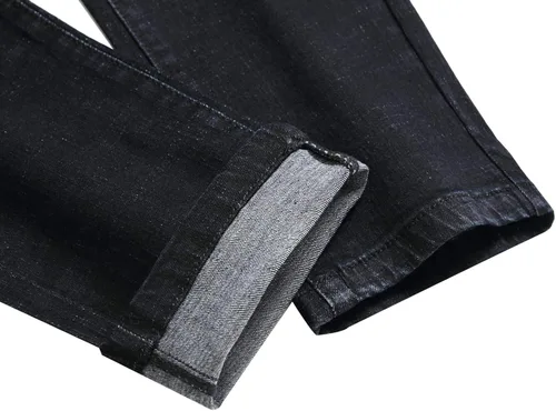 Vista 7 de QIMYUM Pantalones de mezclilla de corte ajustado para hombre
