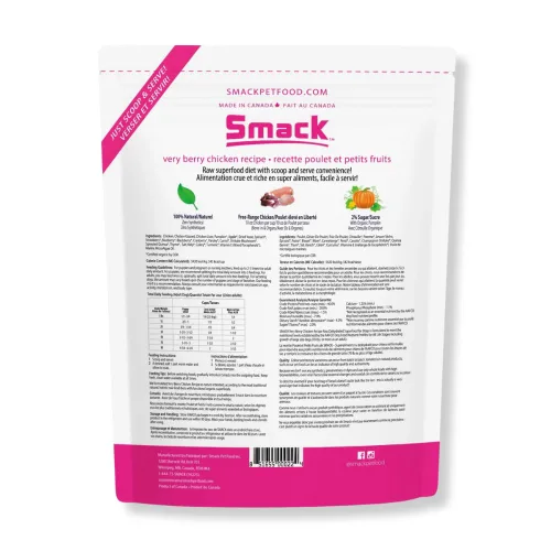 Vista 2 de Comida para perros con pollo y bayas de Smack