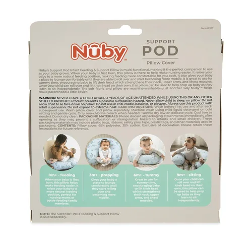 Vista 4 de Nuby Funda de almohada Support Pod de Dr. Talbot's, estampado floral brillante