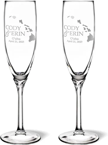 Vista 19 de Copas de champán personalizadas para boda, copas de brindis de aniversario, copas de boda, señor y señora, regalo de boda, copas de champán