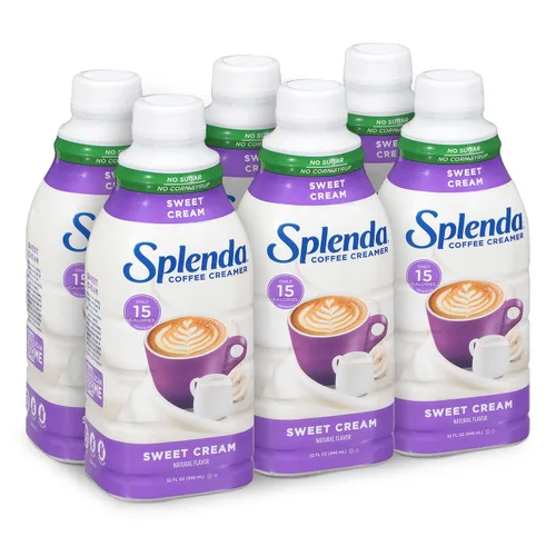 Vista 14 de SPLENDA Crema de café de vainilla francesa baja en calorías, sin azúcar, botella de 8 onzas líquidas