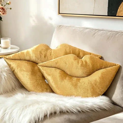 Vista 11 de AELS Almohadas de labios 3D, suaves y suaves, decorativas, almohadas de amor, lindas almohadas de 20 x 11 pulgadas para sofá, cama, sala de estar