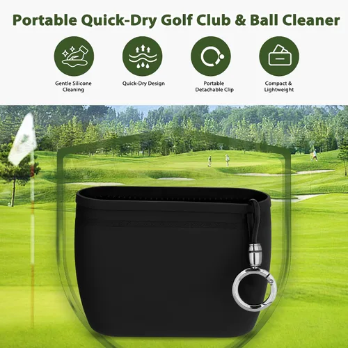 Vista 2 de MOSTY Golf Club & Ball Cleaner Bag,Durable Golf Club Cleaning Kit and Ball Washer Pouch,Club Cleaner for Golf Bag, Golf Gifts for Men Women Golfers