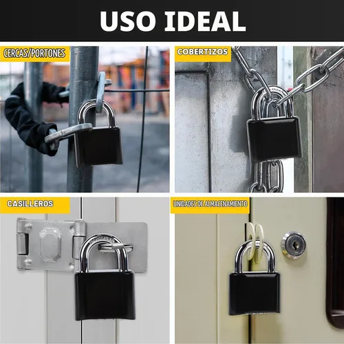 Vista 7 de Candados de combinación para exteriores, 4 dígitos, candado de combinación resistente al agua, candado de alta seguridad con combinación