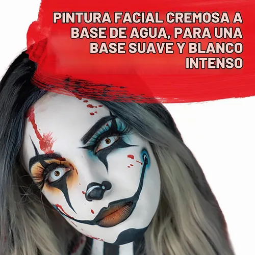 Vista 2 de Snazaroo pintura facial para payaso, color blando, 50 ml