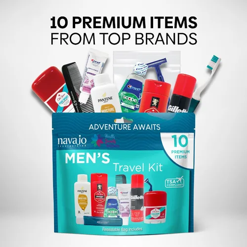 Vista 8 de Handy Solutions Kit de viaje resellable para hombre de 10 piezas