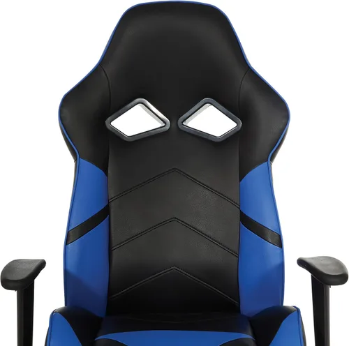 Vista 13 de OSP Home Furnishings Vapor - Silla ergonómica ajustable de piel sintética con respaldo alto y asiento de resorte helicoidal y flujo de aire