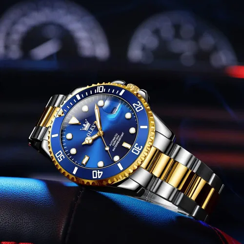 Vista 9 de OLEVS Reloj mecánico para hombre ahueca hacia fuera impermeable reloj de cuerda automático para hombres