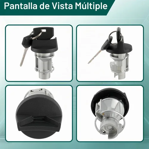 Vista 2 de AUTOKAY Cilindro de encendido y llave para Dodge Ram 1994-1996/Grand Caravan 1993-1995