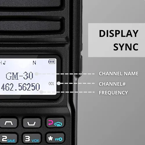 Vista 3 de Radioddity GM-30 GMRS Radio portátil de 5 W de largo alcance radio bidireccional para adultos, compatible con repetidor GMRS, con escaneo