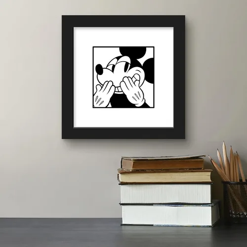 Vista 5 de Trends International Gallery Pops Disney Mickey Mouse - Póster artístico de pared de Mickey Expressions, 12 x 12 pulgadas, versión enmarcada
