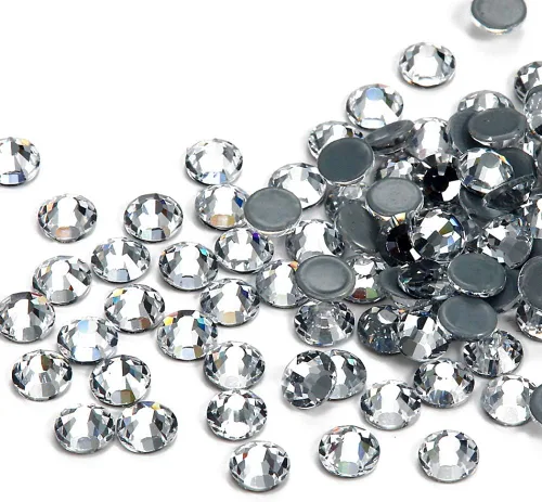 Vista 32 de Dowarm 1440 diamantes de imitación de cristal termofijos, cristales de fijación en caliente para ropa de manualidades, cristal de parte trasera