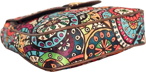 Vista 4 de Bolsos cruzados para mujer, bolsos con cinturón de hombro ajustable, doble partición, cremallera trasera
