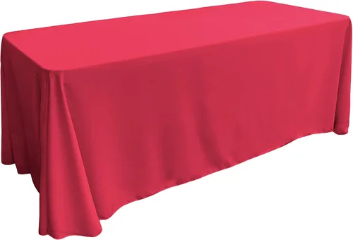 Vista 24 de LA Linen Mantel rectangular lavable de popelín de poliéster, resistente a las manchas y a las arrugas, cubierta de mesa 60x84, mantel de tela
