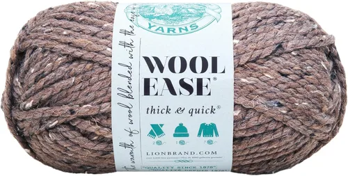 Vista 180 de Lion Brand Yarn - Ovillo de lana Wool-Ease Thick & Quick color fuerza aérea Super Bulky Wool Acrylic Blend Fiber for Soft Hats, Sweaters, Chunky