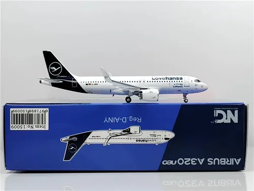 Vista 9 de ACE HOBBY NG Models Lufthansa para Airbus A320 D-AINY Lovehansa 1:400 modelo de avión preconstruido