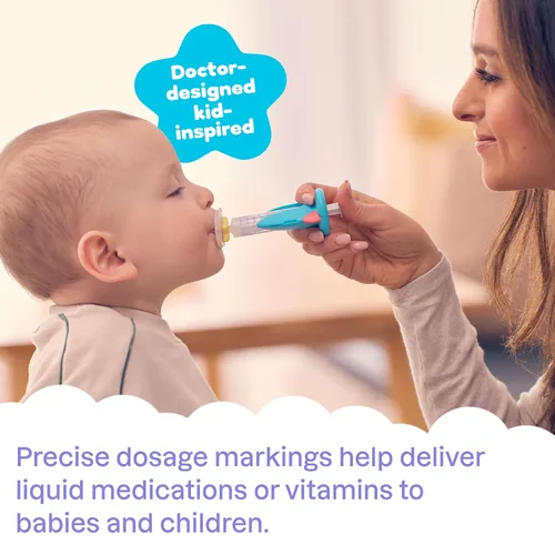 Vista 2 de Dispensador de medicina Playhouse MD, Rocket - Jeringa de medicación líquida para recién nacidos, bebés, niños pequeños y niños de preescolar - Kit