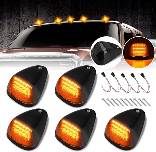 Vista 8 de D-Lumina Luces LED de techo de cabina con lente ámbar para Ford F150 F250 F350 F450 F550 F650 F750 E150 E250 E350 E450 1999-2016 Super Duty Camiones