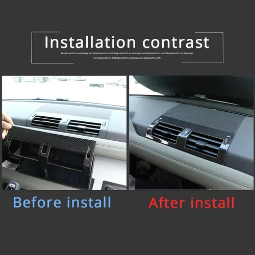 Vista 2 de Cubierta de ventilación de aire acondicionado para Land Rover Defender 110 2020 (estilo de fibra de carbono)