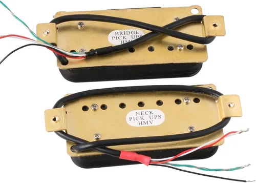 Vista 4 de 2PCS imán de cerámica 7 cuerdas guitarra Humbucker Pickup cuello y puente pastillas negro