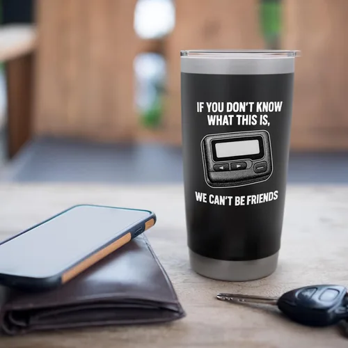Vista 7 de If You Dont Know What This Retro Pager Stainless Steel Insulated Tumbler